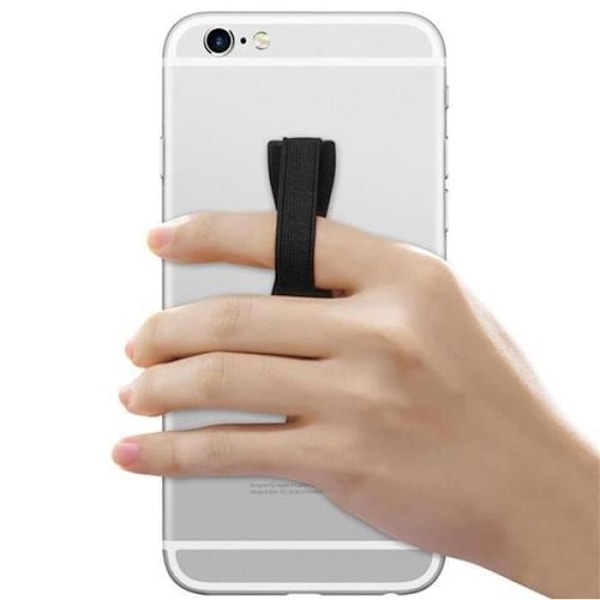Cadorabo- Sling Grip fingerhållare för smartphones/surfplattor/Ipod/eReader handledsstöd, ring, rem i SVART färg SVART