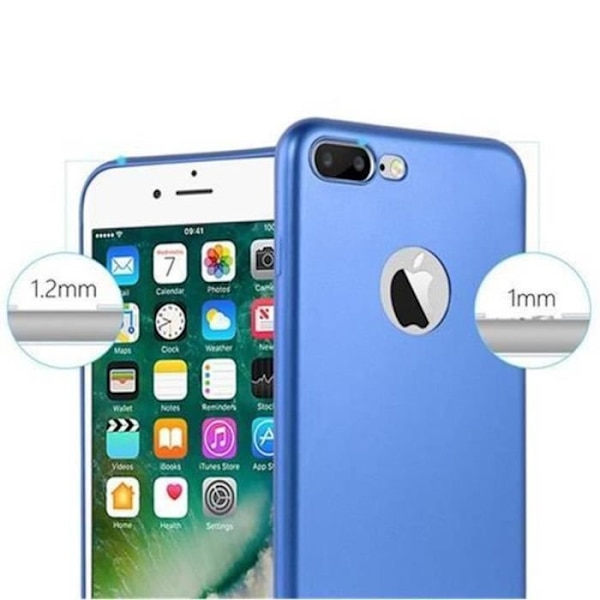 Apple iPhone 8 PLUS-fodral - iPhone 7 PLUS - iPhone 7S PLUS i METALLIC BLUE från Cadorabo (METALLIC MATT Design) Gel TPU-skal