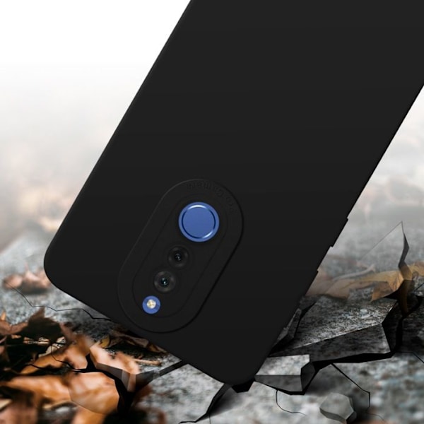 Skyddande silikon TPU-fodral i fluid svart för Huawei MATE 10 LITE, hölje och etui. Svart