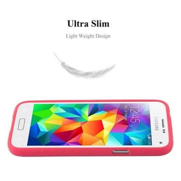 Fodral Samsung Galaxy S5 MINI / S5 MINI DUOS FROST RÖD Cadorabo Cover TPU Silikonskydd Fodral Skydd Ultra Slim Bumper