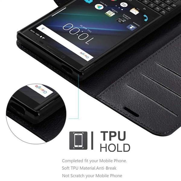 Etui för Blackberry KEY 2 i JET BLACK Svart
