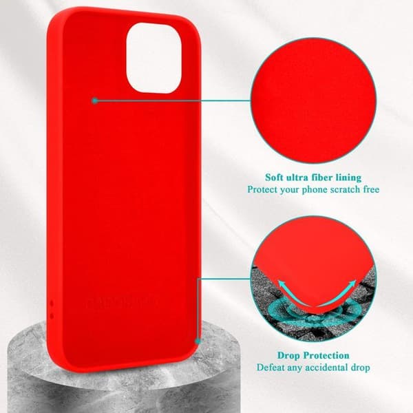 Skal för iPhone 14 Stötabsorberande i LIQUID RED Röd
