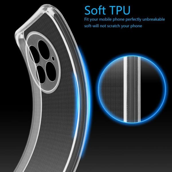 Transparent stötsäker silikonfodral för OnePlus 13 Vit