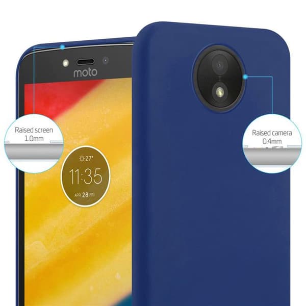 Skyddsfodral för Motorola MOTO C PLUS Mörkblå Candy Stötsäker Silikon Blå
