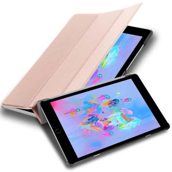 Fodral för Apple iPad 9.7" - CADORABO - Modell 2017-2018 - Rosa - 360° skydd - Syntetläder