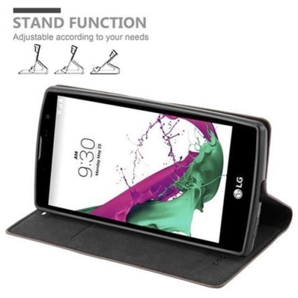 LG G4c - G4 MINI - MAGNA Fodral i KAFFEBRUN från Cadorabo (INVISIBLE MAGNETIC CLOSURE Design) Helt skyddsfodral med