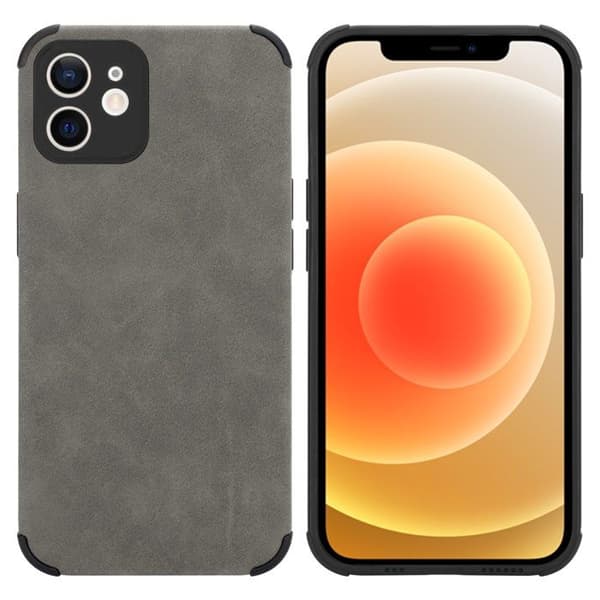 iPhone 12 Fodral Grå Sand Skydd Grå