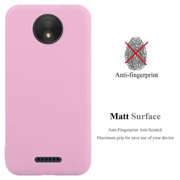 Telefonfodral - CADORABO - Motorola MOTO C PLUS - Candy Rose Vif - Mjukt skydd - Trendig design Candy Hot Pink