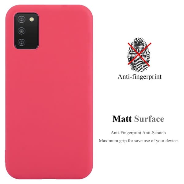 Skyddsskal för Samsung Galaxy A03s CANDY RÖD Stötsäker Silikon Röd