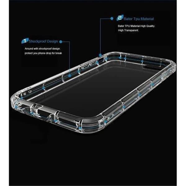 Transparent stötsäker silikonfodral för Samsung Galaxy A3 2015 Vit