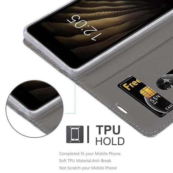 Fodral för Honor 9 Skydd i LJUST GRÅTT BRUNT Etui Case LJUSGRÅ BRUN