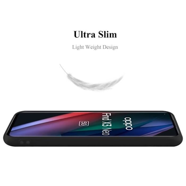 Coque - CADORABO - FIND X3 NEO - Silikon TPU - Stötteknskydd - Trendig design Candy Black