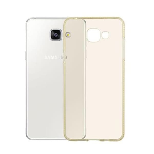 Skyddsfodral för Samsung Galaxy A5 2016 i TRANSPARENT GULD med Strassdesign Gul