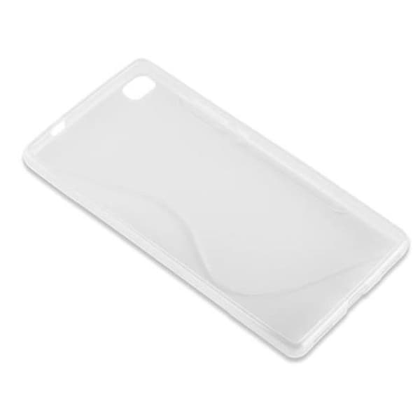 Skal för Huawei P8 i SEMI TRANSPARENT Vit