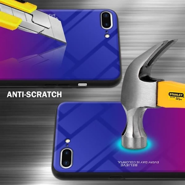 Fodral för Apple iPhone 7 PLUS / 7S PLUS / 8 PLUS Skal i LILA - RÖD Fodral Skyddsskydd tvåfärgad TPU VIOLET - RÖD