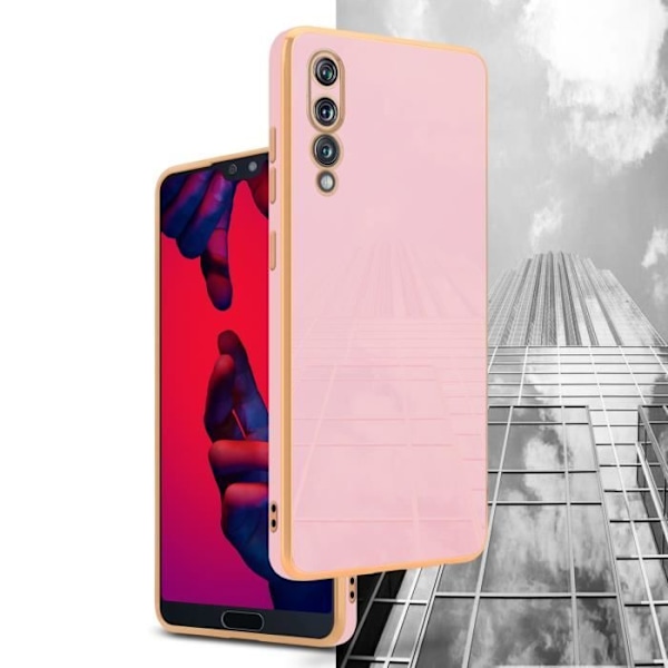 Fodral för Huawei P20 PRO / P20 PLUS Fodral i glänsande rosé - guld Silikon TPU fodral och kameraskydd