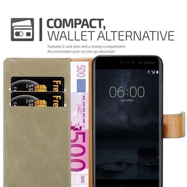 Skyddsfodral för Nokia 8 2017 i MARRONE CAPPUCINO brun