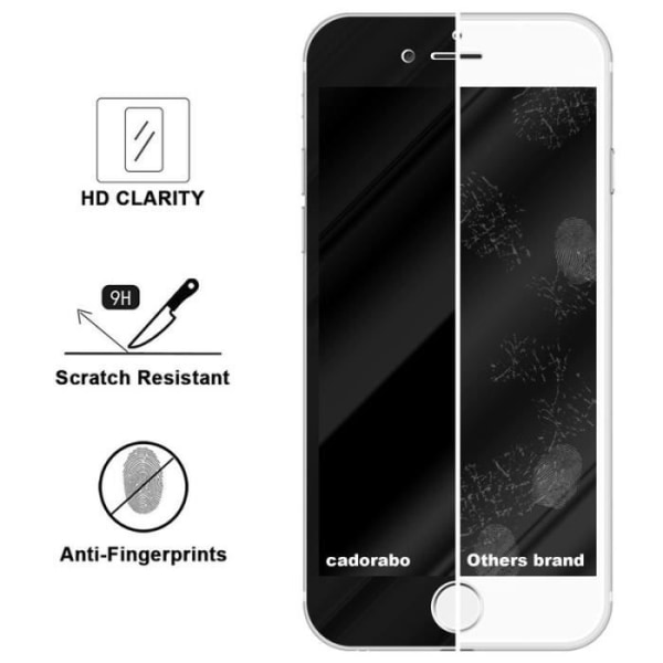 Cadorabo härdat glas Apple iPhone 6 PLUS - 6S PLUS Helfilm Skärmskydd Glas Display Protectors TRANSPARANT med SVART