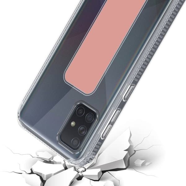 Skydd för Samsung Galaxy A71 4G ROSA med stöd och ställfunktion Ros