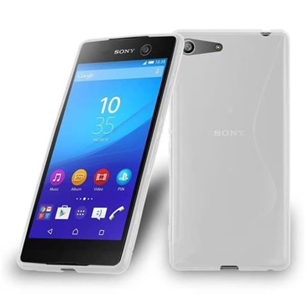 Skal för Sony Xperia M5 i SEMI TRANSPARENT Vit