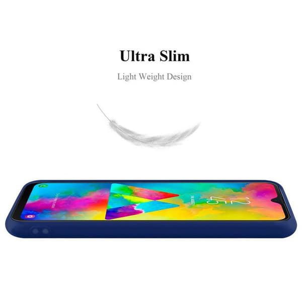 Skyddsfodral för Samsung Galaxy M20 CANDY MÖRKBLOMMA Stötsäker Silikon Blå
