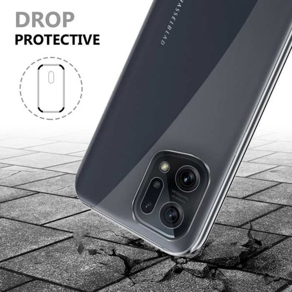 Transparent skydd för Oppo FIND X5, helskydd Vit