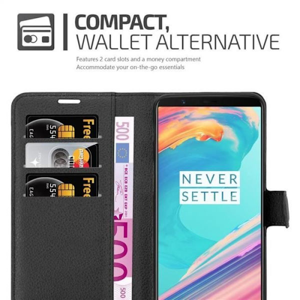 Cadorabo Fodral för OnePlus 5T i JET SVART