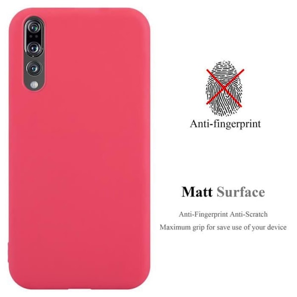 Fodral för Huawei P20 PRO / P20 PLUS i CANDY RED 1 Cadorabo Cover Skydds Silikon TPU Fodral Candy Red