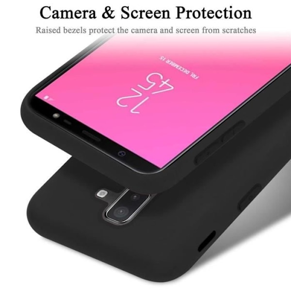 Telefonfodral - CADORABO - Samsung Galaxy A6PLUS / J8 - Silikon TPU - Lätt skydd - Tunn design Svart