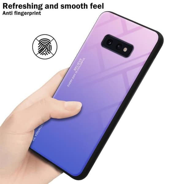 Samsung Galaxy S10e Fodral i ROSA - BLÅ Stötsäker Bicolor Design Svart