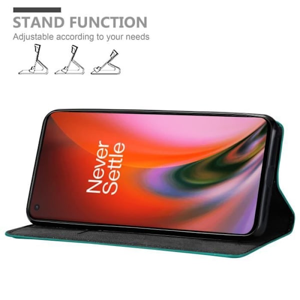 Coque - CADORABO - OnePlus Nord 2 5G - Turquoise Pétrole - Book Case - Silikon TPU Bensin Turkos