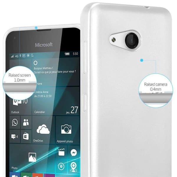 Skyddsfodral för Nokia Lumia 550 Skyddsfodral i MATTSILVER Metallic Design Grå
