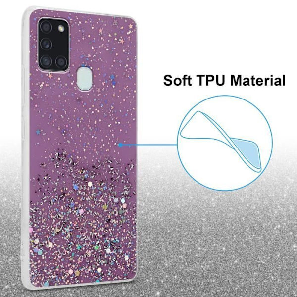 Coque - CADORABO - Samsung Galaxy A21s - Lila - Päljor - Skydd i silikon TPU Lila