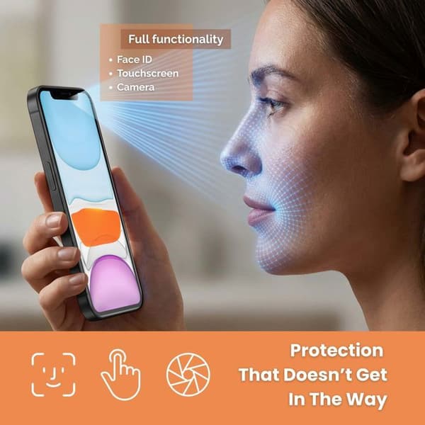 Härdat glas för iPhone 11 Skärmskydd Vit
