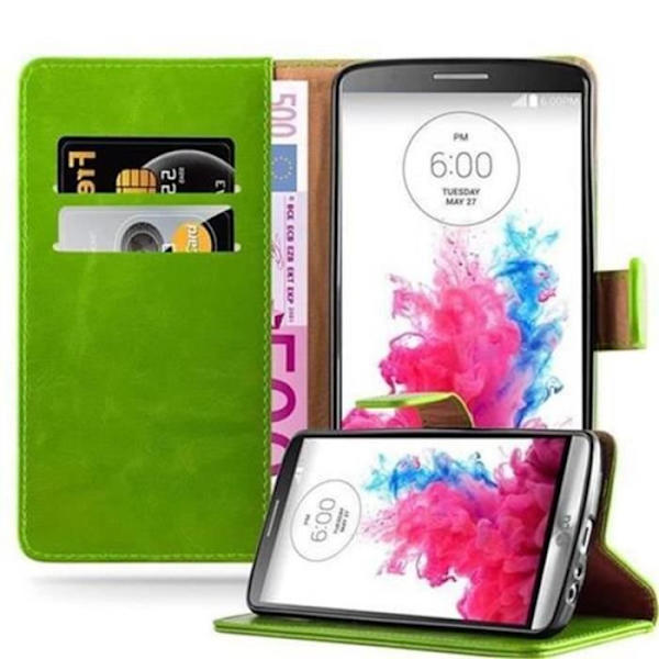 Cadorabo-fodral LG G3 GREEN PRE LUXURY Magnetisk skyddsfodral som stöder stativ och kortplats