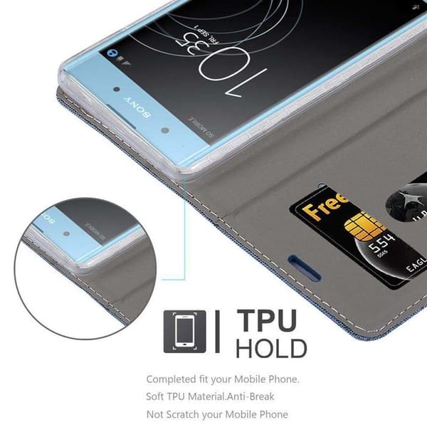 Skyddsfodral för Sony Xperia XA1 PLUS i BLÅSVART Stötskyddande Etui Blå