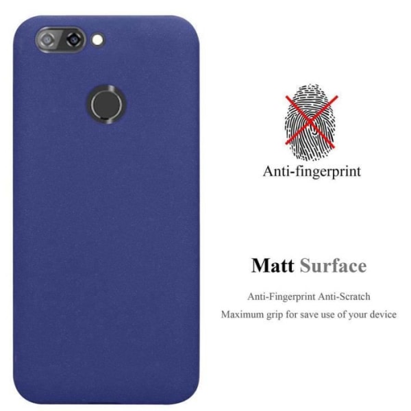 Fodral för ZTE Blade V9 i FROST DARK BLUE Cadorabo Cover Protection Flexibelt TPU silikonfodral