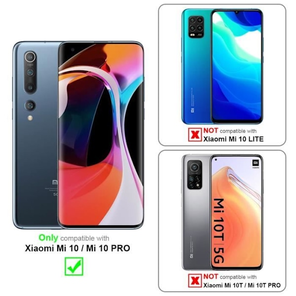 Cadorabo helskärmsskydd för Xiaomi Mi 10 / 10 Pro in - Härdat skärmskyddsglas (härdat) Transparent