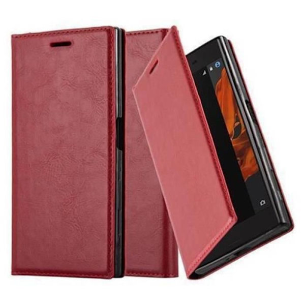 Sony Xperia XZ - XZs Fodral i APPLE RED från Cadorabo (INVISIBLE MAGNETIC CLOSURE Design) Fullt skyddsfodral med