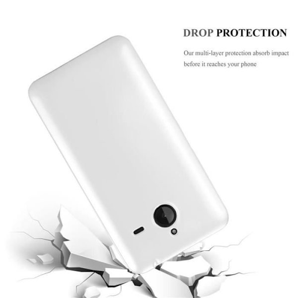 Cadorabo Fodral fungerar med Nokia Lumia 640 XL i METALLISKT SILVER - Stötsäkert och reptåligt TPU silikonskydd - Ultratunt