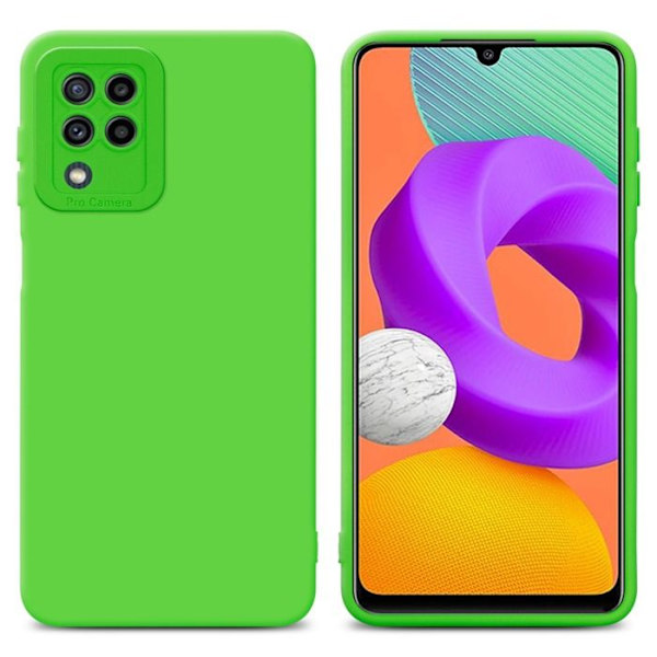 Fodral för Samsung Galaxy M22 / M32 4G i FLUID GREEN Fodral i flexibelt TPU silikonskydd Grön