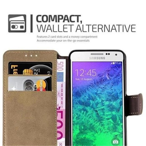 Cadorabo Retro Look Fodral Cover för > Samsung Galaxy ALPHA < (G850F) Used Look Fodral Fodral Bumper Wallet (med stativ