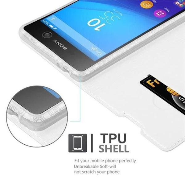 Cadorabo Fodral till Sony Xperia M5 i KLASSIGT SILVER