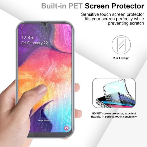 Cadorabo Fodral för Samsung Galaxy A50 / A50s / A30s i genomskinligt fodral 360° Helkroppsskydd Skärmskydd