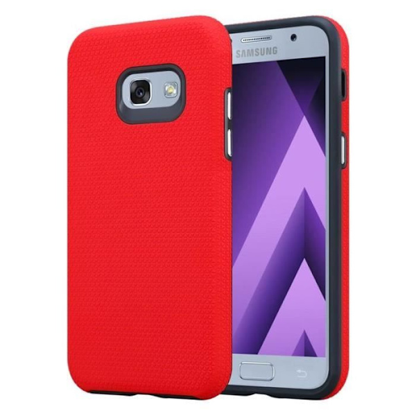 Cadorabo Fodral till Samsung Galaxy A3 2017 - i rött - Utomhusskydd i triangeldesign Röd