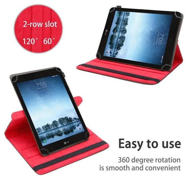 Tablettfodral - CADORABO - LG G Pad F2 - Läderimitation - 360° skydd - Stativfunktion Brun
