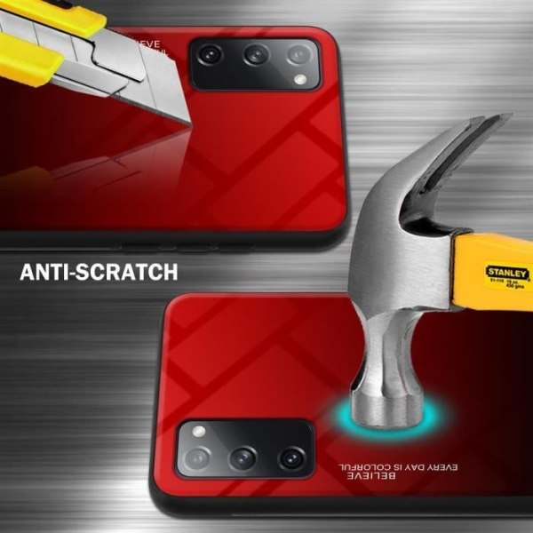 Coque - CADORABO - Samsung Galaxy S20 FE - Antiskydd - Bicolore RÖD - SVART - TPU RÖD SVART