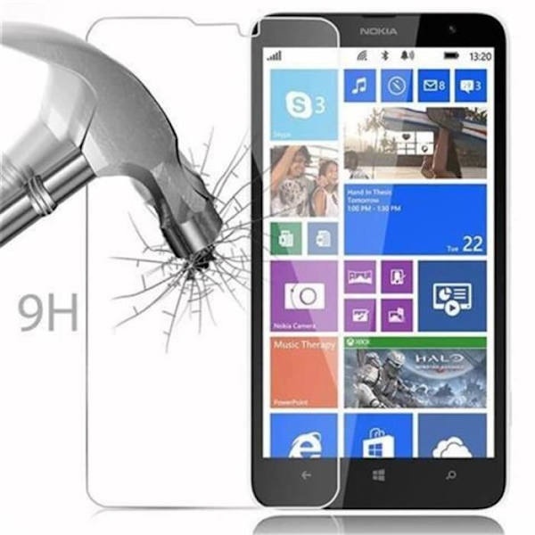 Cadorabo Skärmskydd för Nokia Lumia 1320 0,3 mm rundade hörn HÖG TRANSPARENS Härdat glas