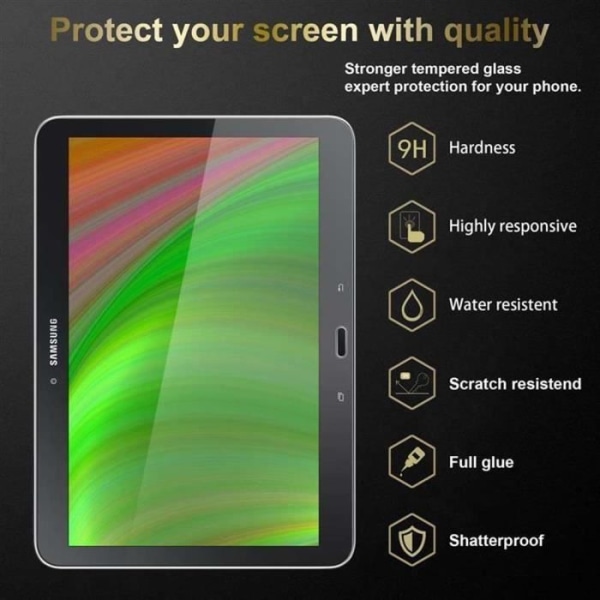 Cadorabo 3x skyddsglas för Samsung Galaxy Tab 4 (10,1" Zoll) SM-T530 / T535 härdat härdat skärmskyddsglas