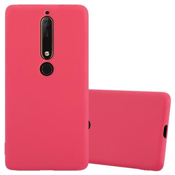 Fodral till Nokia 6.1 i CANDY RED Cadorabo Cover Protection Silikon TPU Fodral